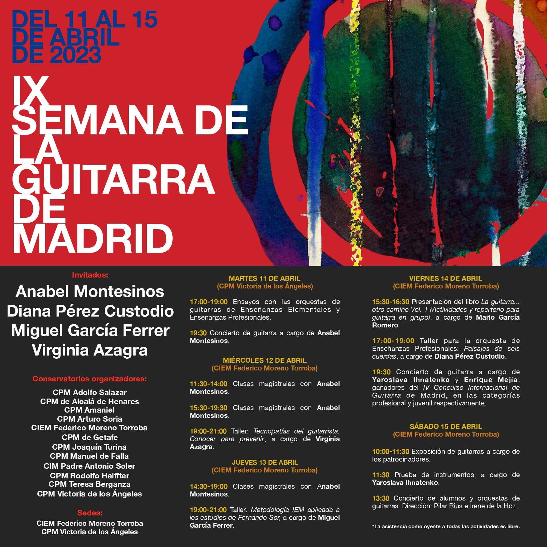 Post: Actividades IX SEMANA DE LA GUITARRA DE MADRID